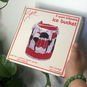 Vintage 1980s Splash Ware Inflatable Penguin Ice Bucket (3 Quart) - New in Box